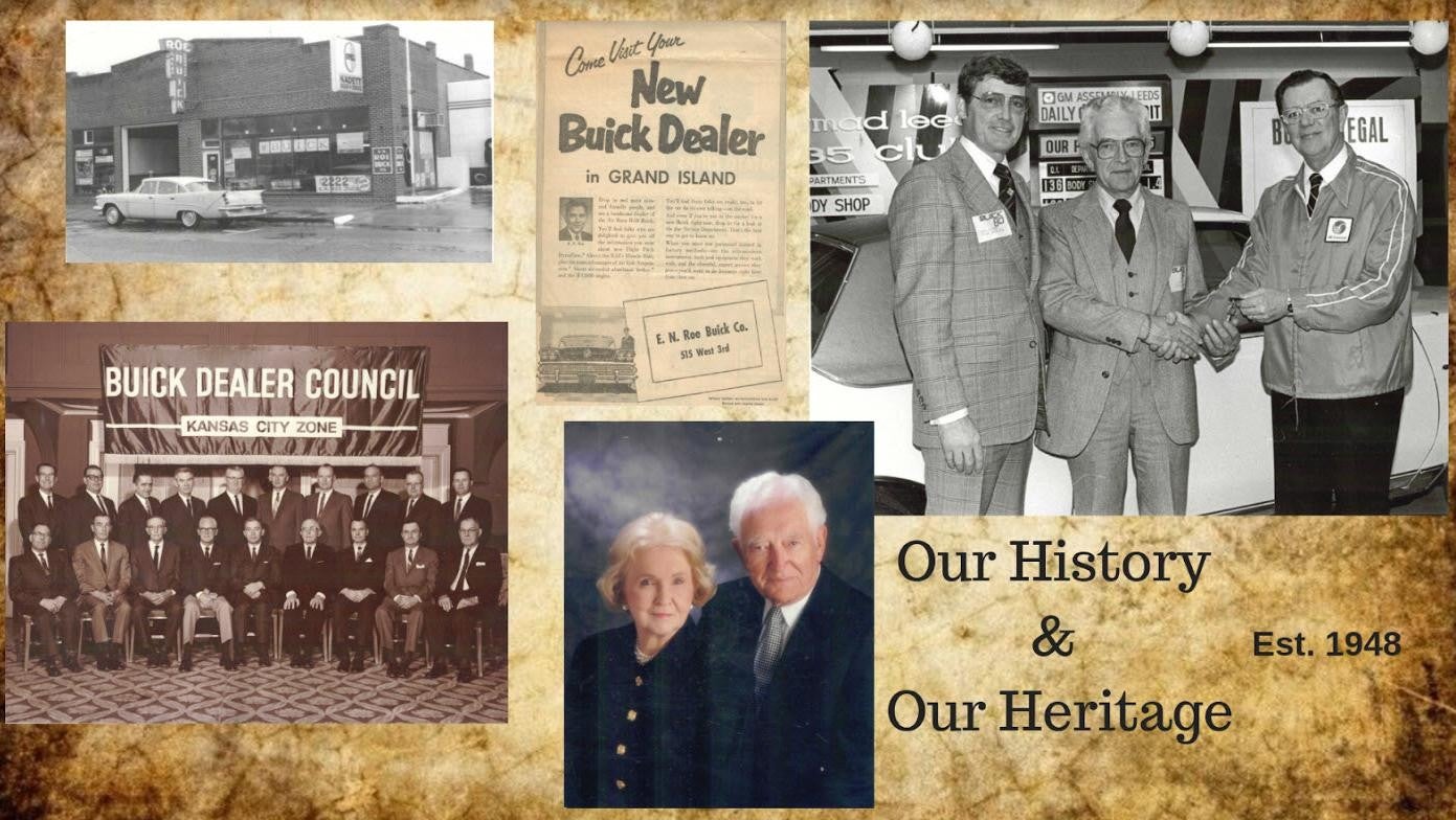 Colage of the history of Roe Chevrolet